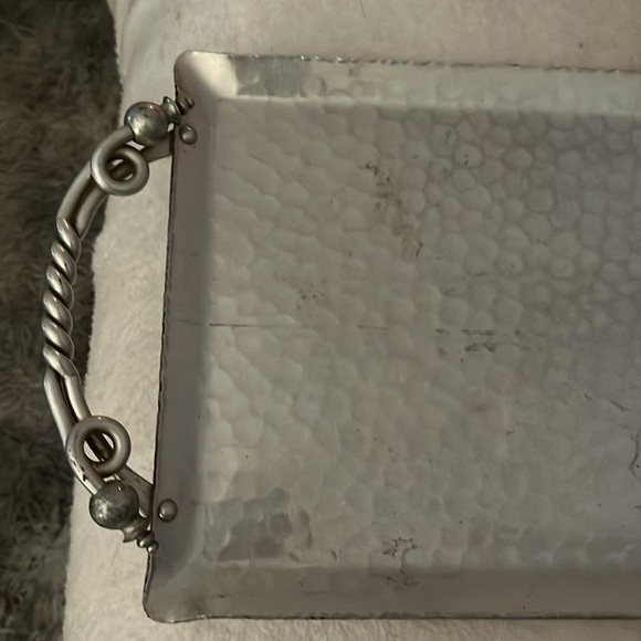 Vintage dining tray;stamp on bottom;good condition; needs a thorough polishing - Picture 6 of 11